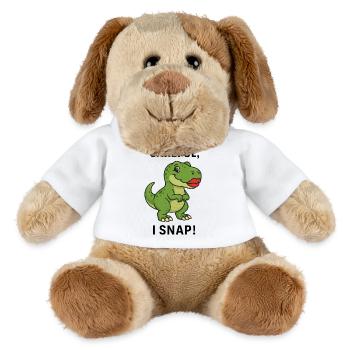 Dino T-Rex Attention I Snap Rouge à lèvres - Chien en peluche Helge MiniFeet® - blanc - Devant