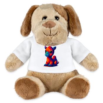 WPAP polygone Kawaii animaux style bébé dromadaire chameau - Chien en peluche Helge MiniFeet® - blanc - Devant