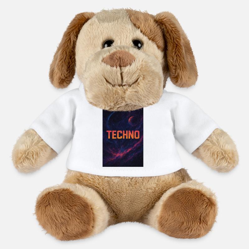 Futuristic Space Techno Design - MiniFeet® Dog Helge - white