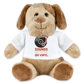 Sounds Better On Vinyl Record Music Lovers - MiniFeet® Dog Helge - white - Front