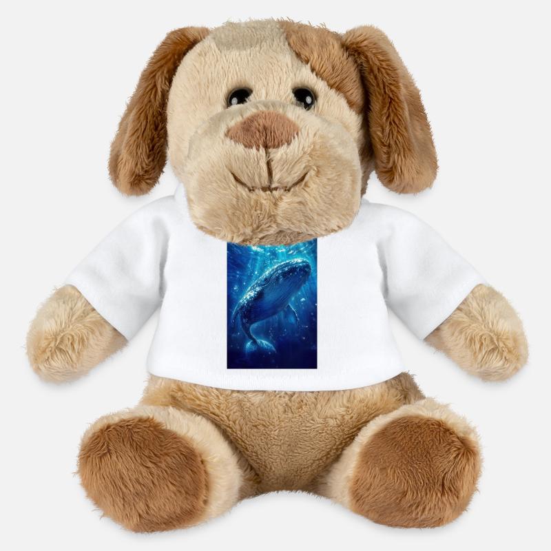 Illustration eines Wals - MiniFeet® Hund Helge - Weiß