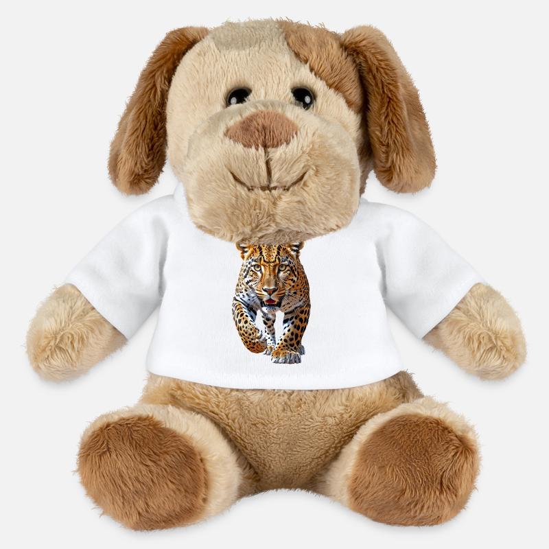 Léopard - Chien en peluche Helge MiniFeet® - blanc