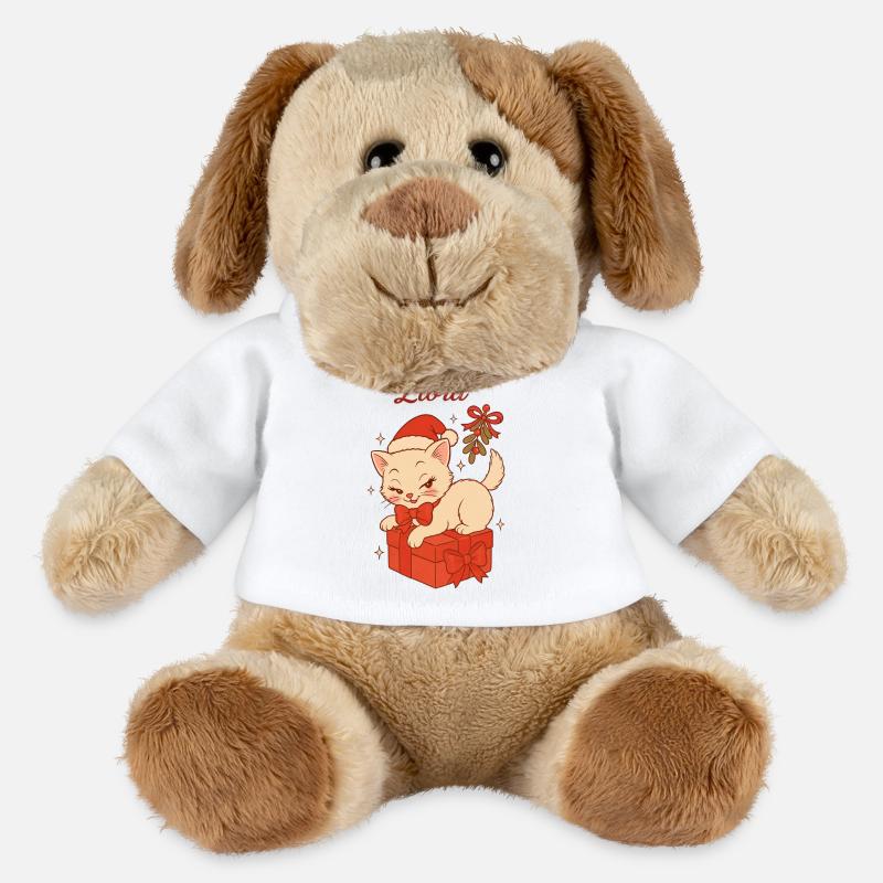 Libra Weihnachtskätzchen Geschenk - MiniFeet® Hund Helge - Weiß
