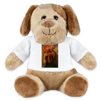 Nahaufnahme des Hahns mit Kamm - MiniFeet® Hund Helge - Weiß - Vorne