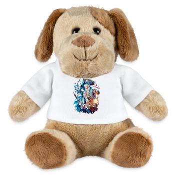 Skelettpirat im Laternenlicht - MiniFeet® Hund Helge - Weiß - Vorne