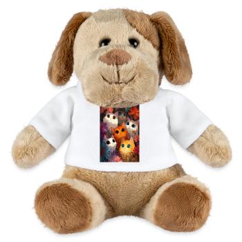 Jardin kaléidoscopique des chats - Chien en peluche Helge MiniFeet® - blanc - Devant