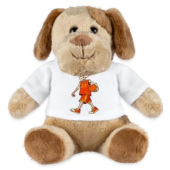 Skeleton Hoops en maillot orange - Chien en peluche Helge MiniFeet® - blanc - Devant