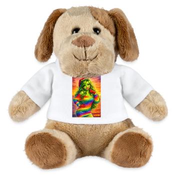 Rainbow girl in the evening light - MiniFeet® Dog Helge - white - Front