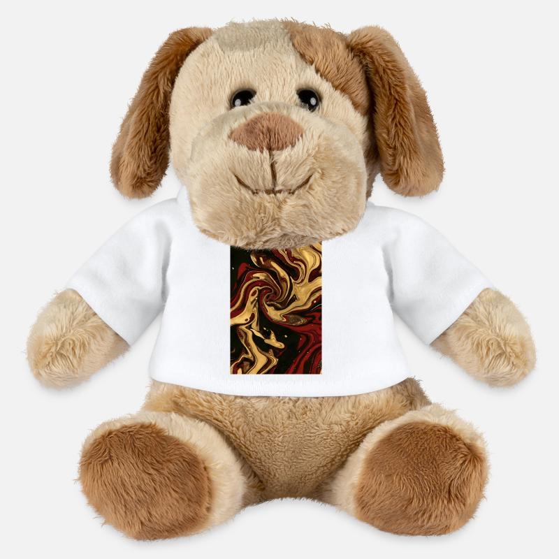 Abstract Germany Fluid Art Partie 2. - Chien en peluche Helge MiniFeet® - blanc