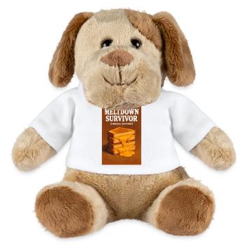 Fusion survécue | Humour Fromage - Chien en peluche Helge MiniFeet® - blanc - Devant