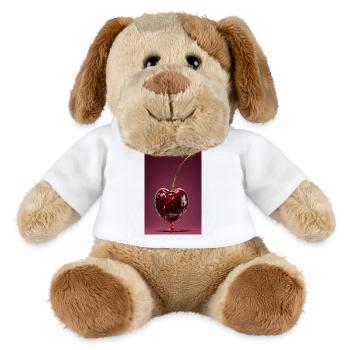 Glossy Cherry Glaze on Pink - MiniFeet® Dog Helge - white - Front