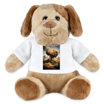 Melting Tree of Thought in Desert - MiniFeet® Dog Helge - white - Front