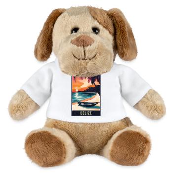 Découvrez le paradis tropical du Belize - Chien en peluche Helge MiniFeet® - blanc - Devant