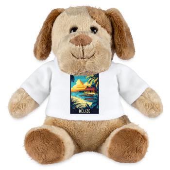 Découvrez le paradis tropical du Belize - Chien en peluche Helge MiniFeet® - blanc - Devant