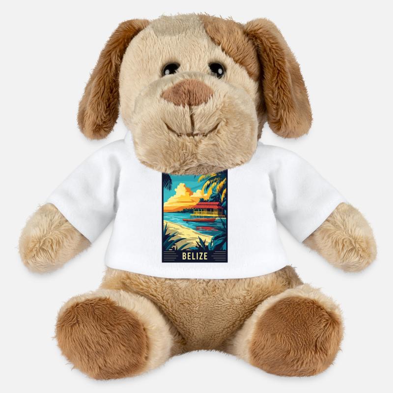 Explore Tropical Paradise of Belize - MiniFeet® Dog Helge - white