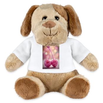 Pink Glitter Cherries Duo - MiniFeet® Hund Helge - Weiß - Vorne