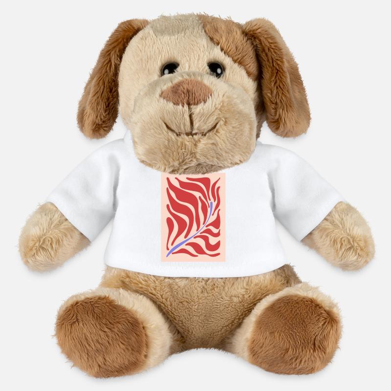 Wachstum durch Wandel – Blattform Muster - MiniFeet® Hund Helge - Weiß