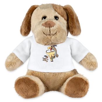 Parasaurolophus mother and child - MiniFeet® Dog Helge - white - Front