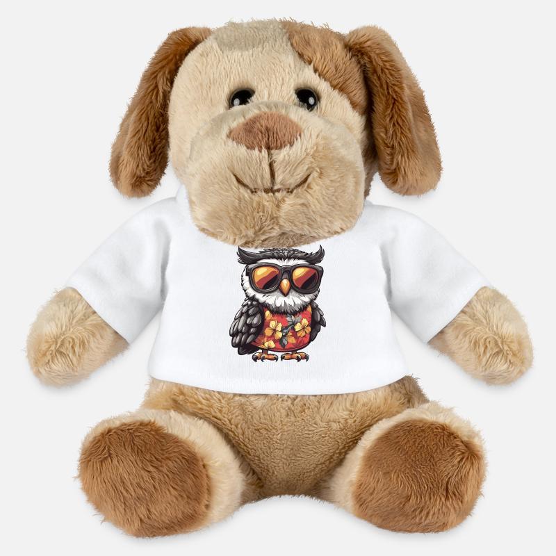 Eule Lustig Sommer - MiniFeet® Hund Helge - Weiß