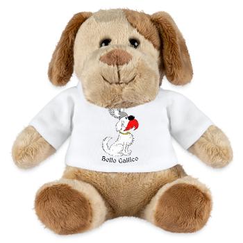 « Bello Gallico - le chien gaulois » - Chien en peluche Helge MiniFeet® - blanc - Devant