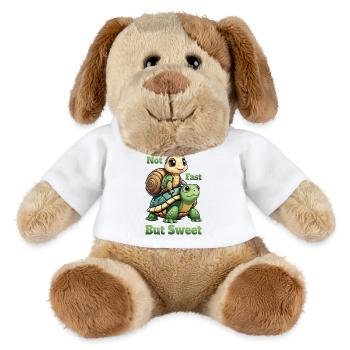 Tortue et escargot - Chien en peluche Helge MiniFeet® - blanc - Devant