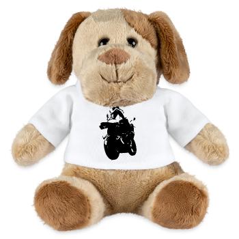 Motorradfahrer - MiniFeet® Hund Helge - Weiß - Vorne