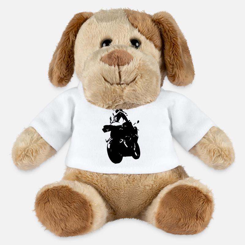 Motorradfahrer - MiniFeet® Hund Helge - Weiß