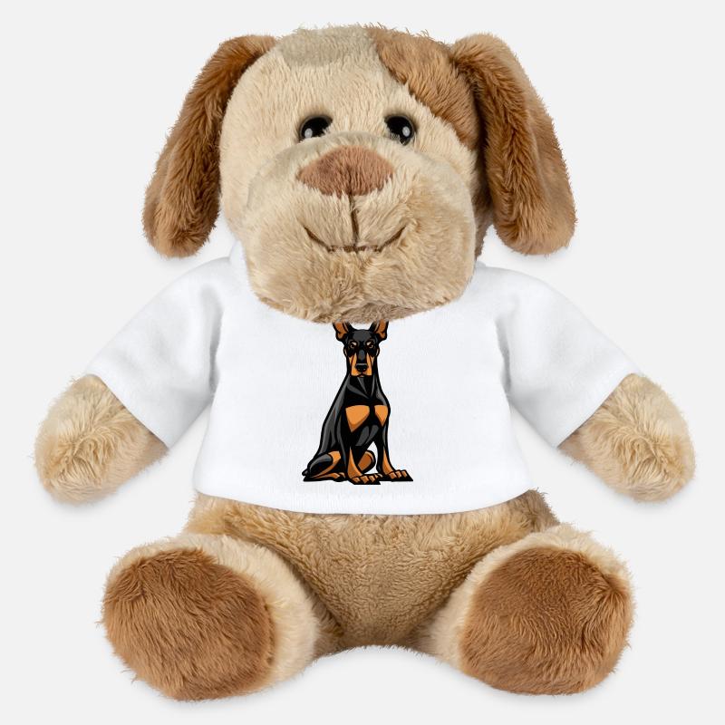 Doberman Dog Comic - MiniFeet® Dog Helge - white