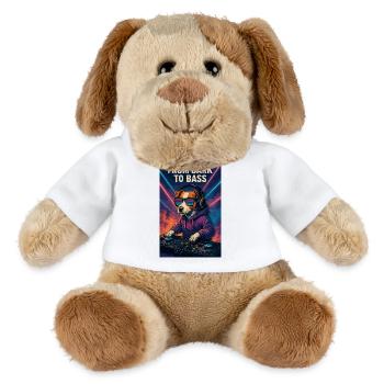 Jack Russell Terrier DJ Turntables Bass Techno - MiniFeet® Dog Helge - white - Front