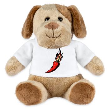 Red hot chili pepper with flames - MiniFeet® Dog Helge - white - Front