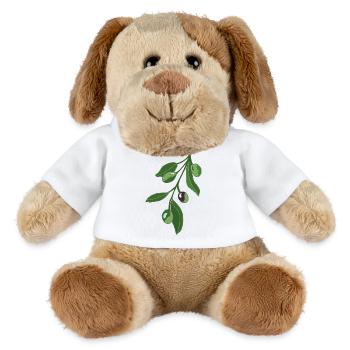 Olivenzweig Botanik Illustration - MiniFeet® Hund Helge - Weiß - Vorne
