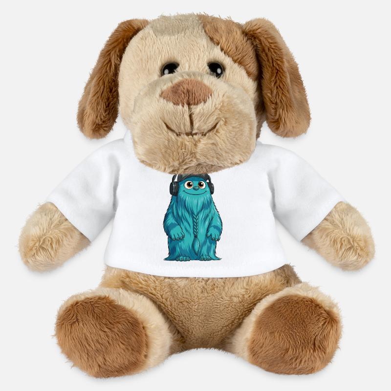 DJ Fluffo with Braid Front - Fluffonster Design - MiniFeet® Dog Helge - white