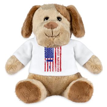 Peintre de maison, peintre professionnel, idée cadeau pour papa - Chien en peluche Helge MiniFeet® - blanc - Devant