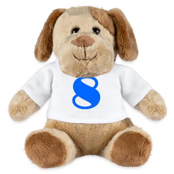 8. 8 JAHRE. ACHT. 8. JUBILÄUM. JAHRESTAG - MiniFeet® Hund Helge - Weiß - Vorne