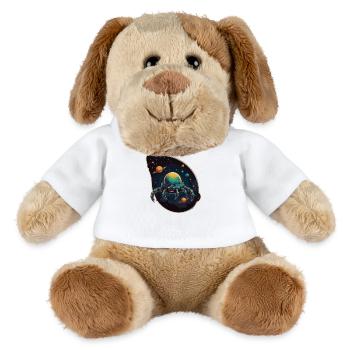 Crab spaceship in space with planets - MiniFeet® Dog Helge - white - Front