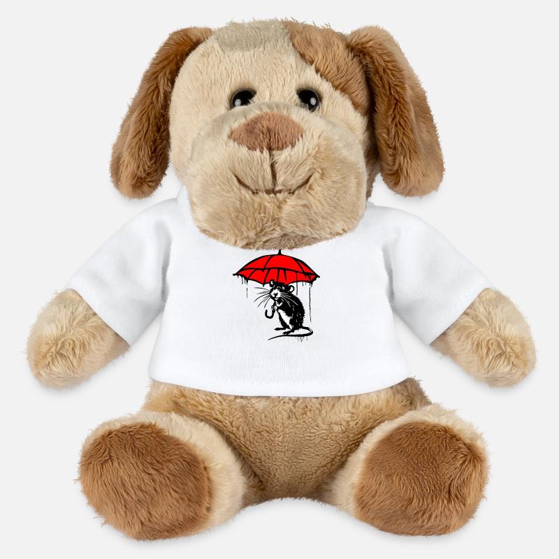 Ratte mit Schirm - MiniFeet® Hund Helge - Weiß