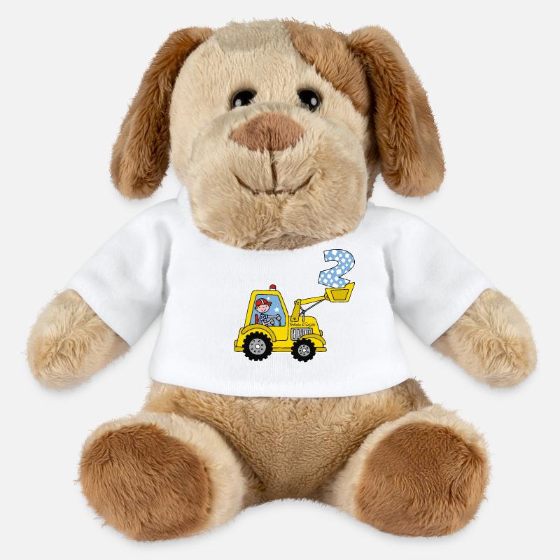 Bagger 2. Geburtstag - MiniFeet® Hund Helge - Weiß