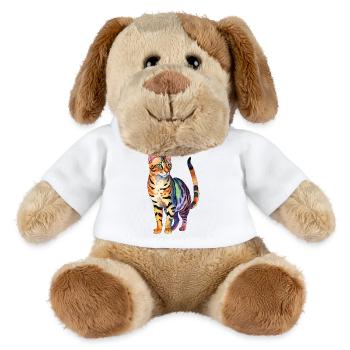 Bengal Cat Watercolors - MiniFeet® Dog Helge - white - Front