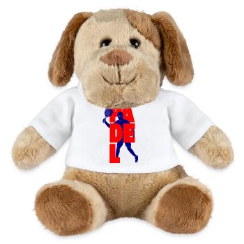 Padel Tennis Graphic Design - MiniFeet® Dog Helge - white - Front