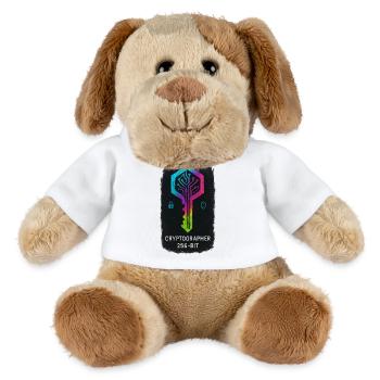 256-bit Cybersecurity Cryptographer - MiniFeet® Dog Helge - white - Front