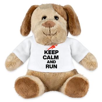 RESTE CALME ET COURS ! MARATHON DE COURSE À JOGGING, CADEAU - Chien en peluche Helge MiniFeet® - blanc - Devant