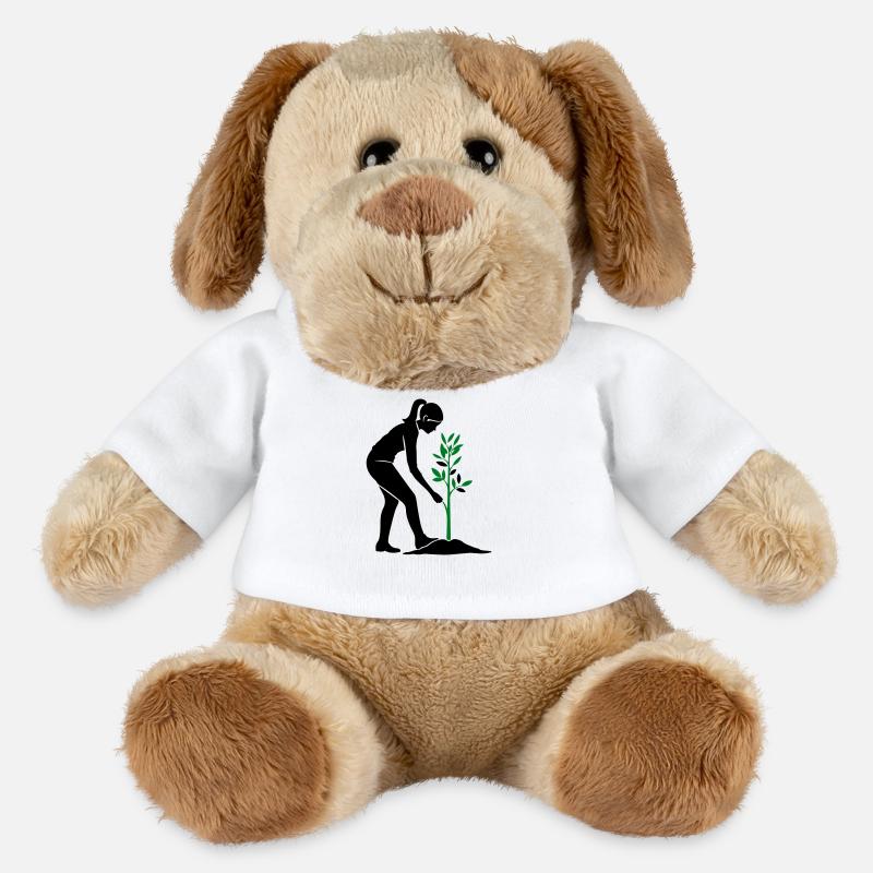 Baum Pflanzen Naturschutz - MiniFeet® Hund Helge - Weiß