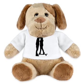Skateboard Kuss - MiniFeet® Hund Helge - Weiß - Vorne