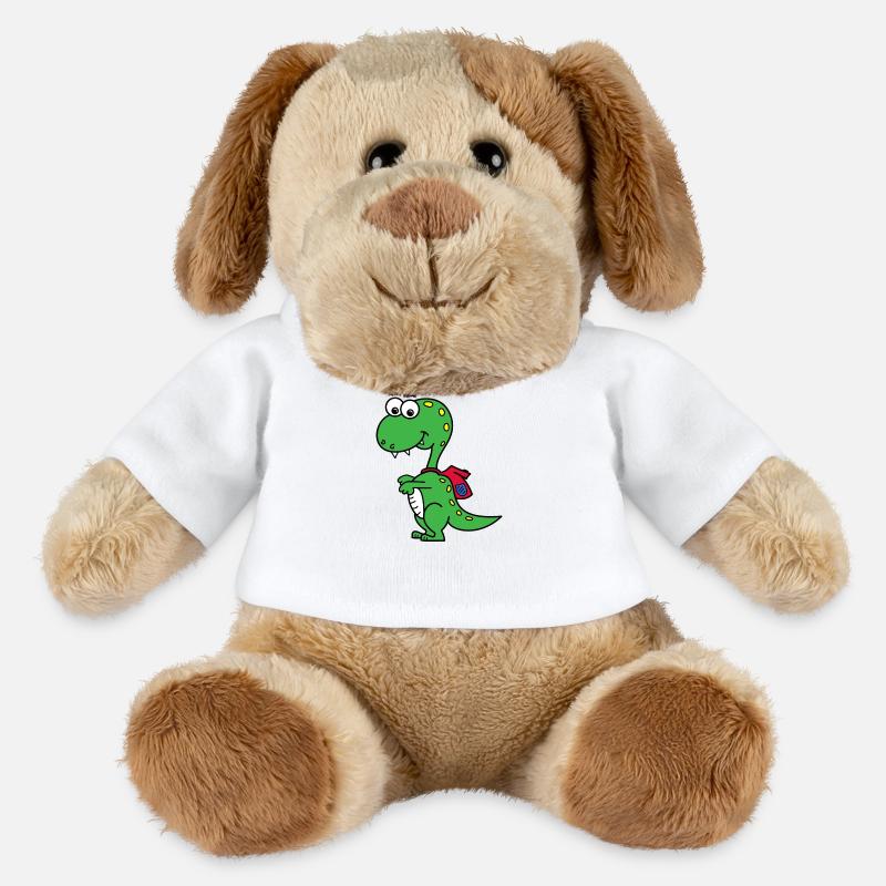 T-Rex with backpack - MiniFeet® Dog Helge - white