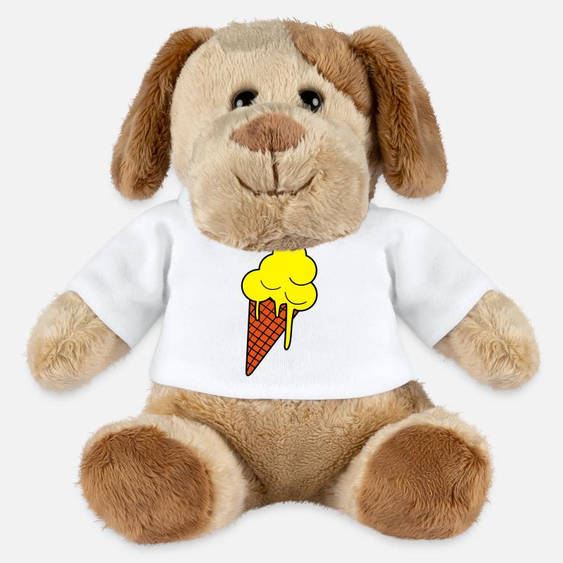 Schmelzendes Eis  Pop Art - MiniFeet® Hund Helge - Weiß