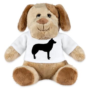 Silhouette de loup - Chien en peluche Helge MiniFeet® - blanc - Devant