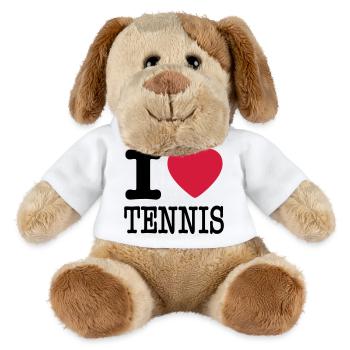 i love tennis - MiniFeet® Dog Helge - white - Front