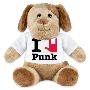 j'aime le punk - J'aime le punk - Chien en peluche Helge MiniFeet® - blanc - Devant