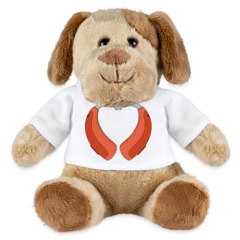 Heart Shaped Hearing Aid - MiniFeet® Dog Helge - white - Front