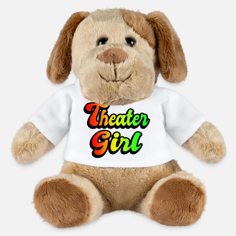 Theater Mädchen Regenbogen - MiniFeet® Hund Helge - Weiß